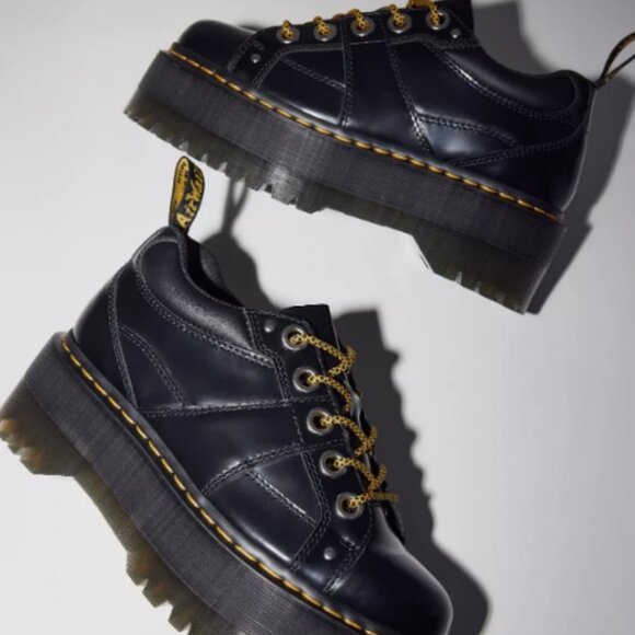 Dr. MARTENS CHURCH 5I Max Quad Buttero Leather Platforms MSRP$240 Chic & Comfy - Picture 9 of 16